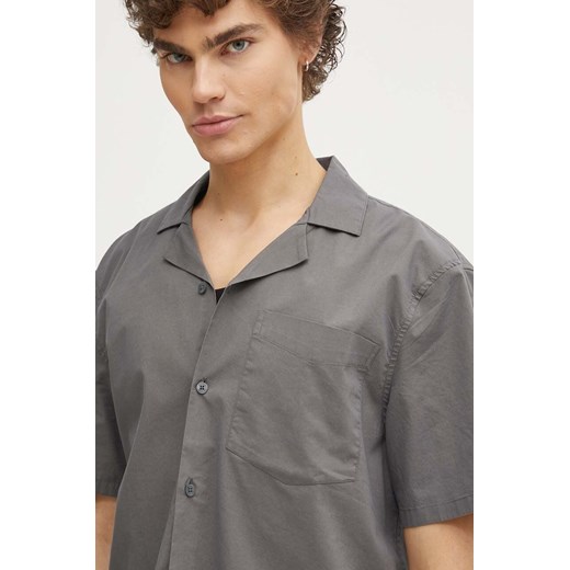 Hollister Co. koszula męska kolor szary regular z kołnierzykiem klasycznym KI325-4029 ze sklepu ANSWEAR.com w kategorii Koszule męskie - zdjęcie 173288229
