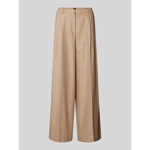 Spodnie z szerokimi nogawkami w jednolitym kolorze ze sklepu Peek&Cloppenburg  w kategorii Spodnie damskie - zdjęcie 173288995