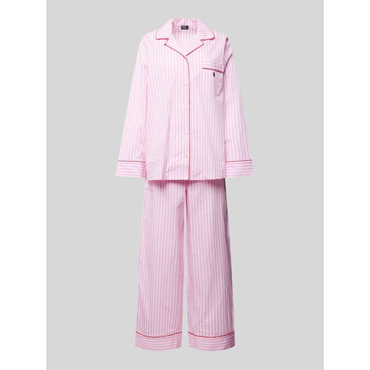 Piżama różowa Polo Ralph Lauren bawełniana 