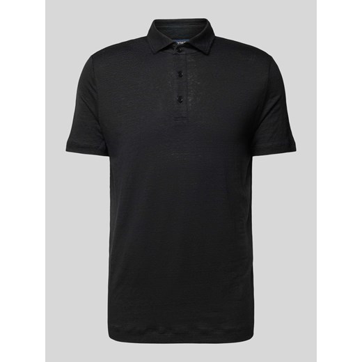 Koszulka polo o kroju regular fit z mieszanki lnu i elastanu ze sklepu Peek&Cloppenburg  w kategorii T-shirty męskie - zdjęcie 173289218
