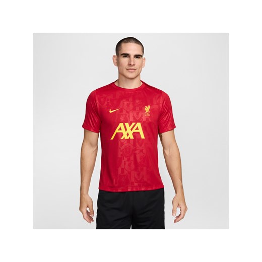 Męska przedmeczowa koszulka piłkarska z krótkim rękawem Nike Dri-FIT Liverpool F.C. Academy Pro - Czerwony ze sklepu Nike poland w kategorii T-shirty męskie - zdjęcie 173289335