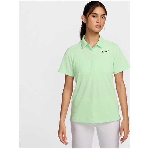 Damska koszulka polo z krótkim rękawem do golfa Dri-FIT ADV Nike Tour - Zieleń ze sklepu Nike poland w kategorii Bluzki damskie - zdjęcie 173289357