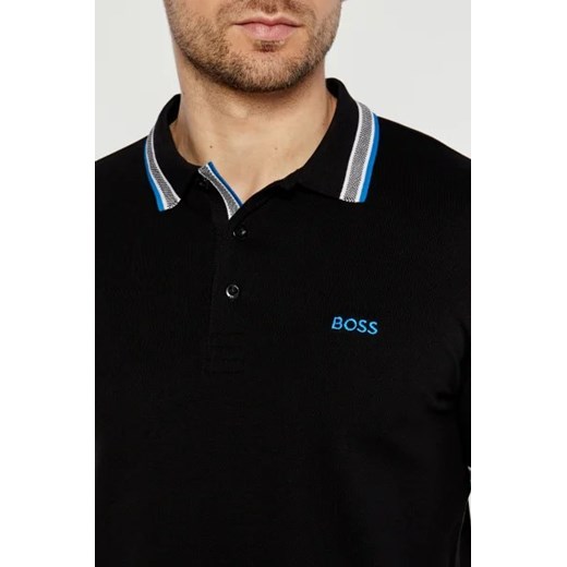 T-shirt męski czarny BOSS HUGO casual z krótkimi rękawami