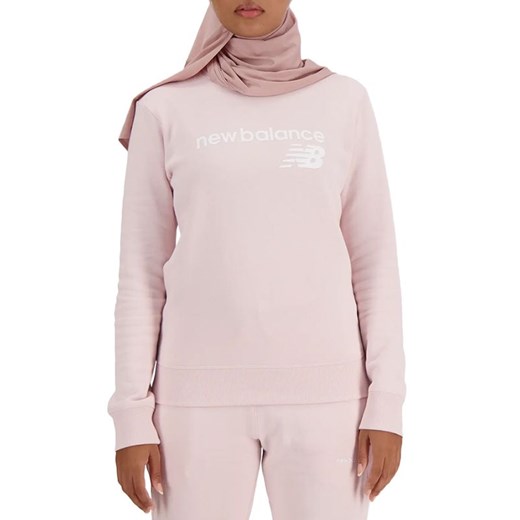 Bluza New Balance WT03811SOI - różowa ze sklepu streetstyle24.pl w kategorii Bluzy damskie - zdjęcie 173291356