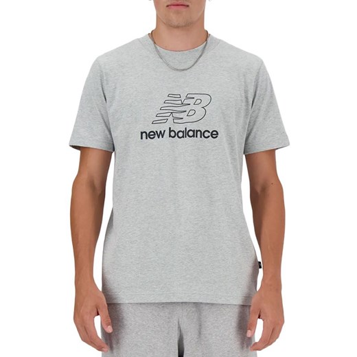 Koszulka New Balance MT41906AG - szara ze sklepu streetstyle24.pl w kategorii T-shirty męskie - zdjęcie 173291357
