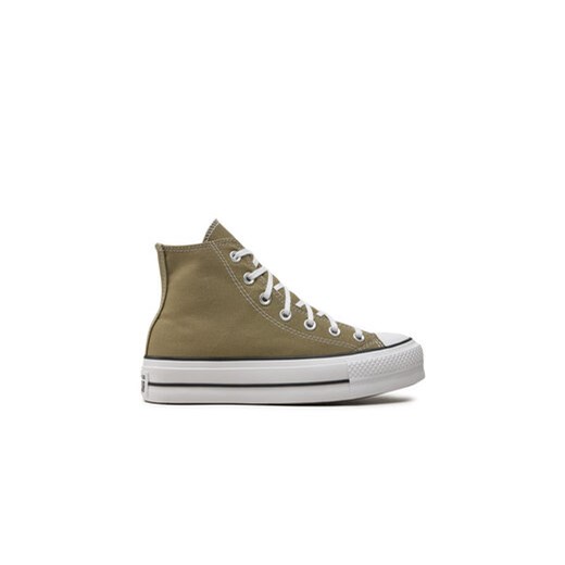 Converse Trampki Chuck Taylor All Star Lift A07571C Khaki ze sklepu MODIVO w kategorii Trampki damskie - zdjęcie 173292489