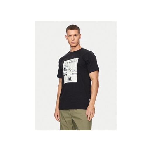 New Balance T-Shirt Poster MT41595 Czarny Regular Fit ze sklepu MODIVO w kategorii T-shirty męskie - zdjęcie 173292618