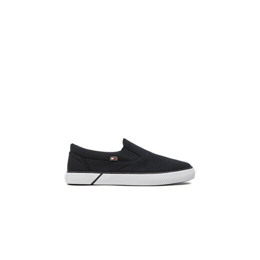 Tommy Hilfiger Tenisówki Vulc Canvas Slip-On Sneaker FW0FW08065 Czarny ze sklepu MODIVO w kategorii Trampki damskie - zdjęcie 173292685