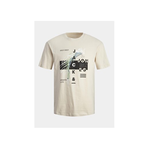 Jack&Jones T-Shirt Jjclarc 12247768 Beżowy Relaxed Fit ze sklepu MODIVO w kategorii T-shirty męskie - zdjęcie 173292686
