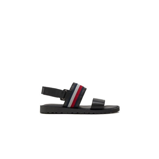 Tommy Hilfiger Sandały Core Hilfiger Lth Strappy Sandal FM0FM05009 Czarny ze sklepu MODIVO w kategorii Sandały męskie - zdjęcie 173292786