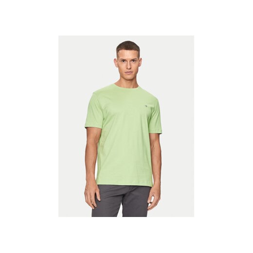 Gant T-Shirt Shield 2003184 Zielony Regular Fit ze sklepu MODIVO w kategorii T-shirty męskie - zdjęcie 173292919