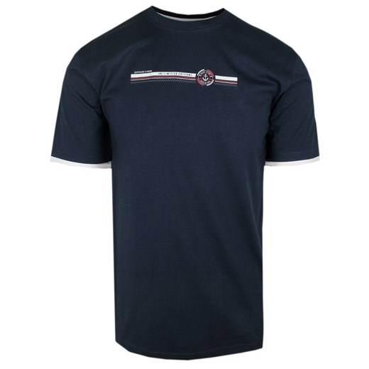 T-Shirt Męski - Granatowy z Nadrukiem - Pako Jeans TSPJNS14anchorGR ze sklepu JegoSzafa.pl w kategorii T-shirty męskie - zdjęcie 173293149