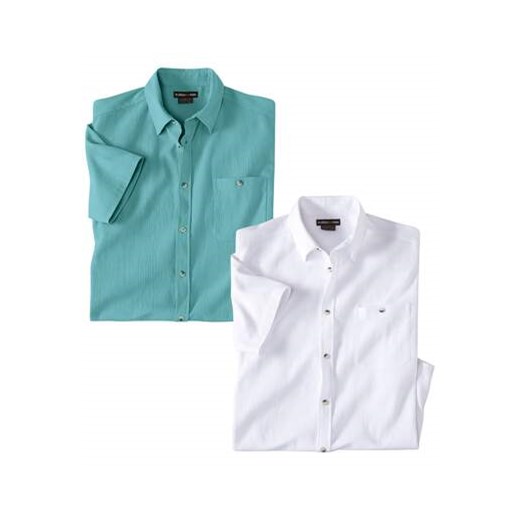 Zestaw 2 koszul z kreponu Blue Lagon ze sklepu Atlas For Men w kategorii Koszule męskie - zdjęcie 173294956