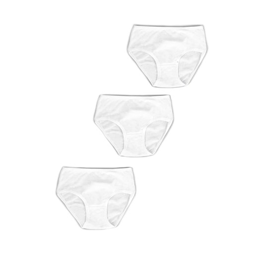 Figi majtki dla dziewczynki gładkie białe Yoclub 3-pak Yoclub 122/128 5.10.15