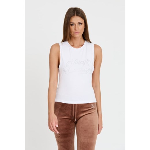 JUICY COUTURE Biały top Juicy Script Tank, Rozmiar M ze sklepu outfit.pl w kategorii Bluzki damskie - zdjęcie 173297838