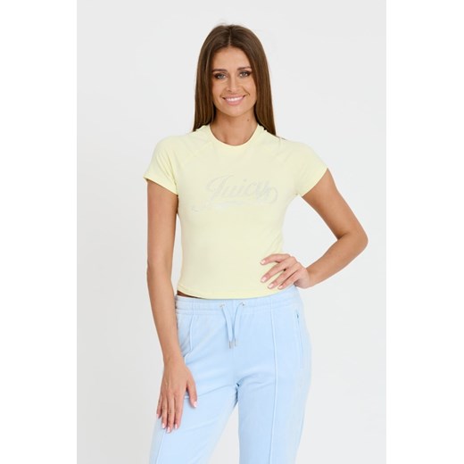 JUICY COUTURE Cytrynowy t-shirt Retroshrunken Tee, Rozmiar M ze sklepu outfit.pl w kategorii Bluzki damskie - zdjęcie 173297886