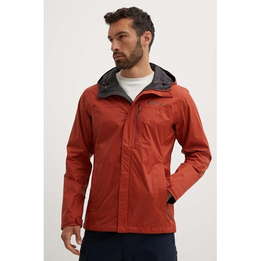 Columbia kurtka outdoorowa Pouring Adventure II kolor czerwony przejściowa 1760061 ze sklepu PRM w kategorii Kurtki męskie - zdjęcie 173298405