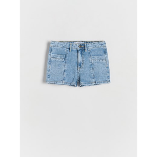 Reserved - Jeansowe szorty - niebieski ze sklepu Reserved w kategorii Spodenki dziewczęce - zdjęcie 173299337