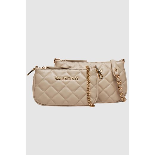 VALENTINO Podwójna beżowa torebka Ocarina Crossbody ze sklepu outfit.pl w kategorii Kopertówki - zdjęcie 173299828