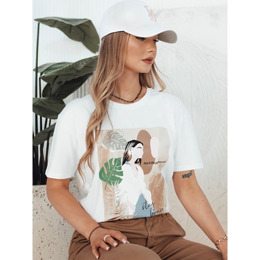 T-shirt damski BRAVIS biały Dstreet RY2616 ze sklepu DSTREET.PL w kategorii Bluzki damskie - zdjęcie 173299979