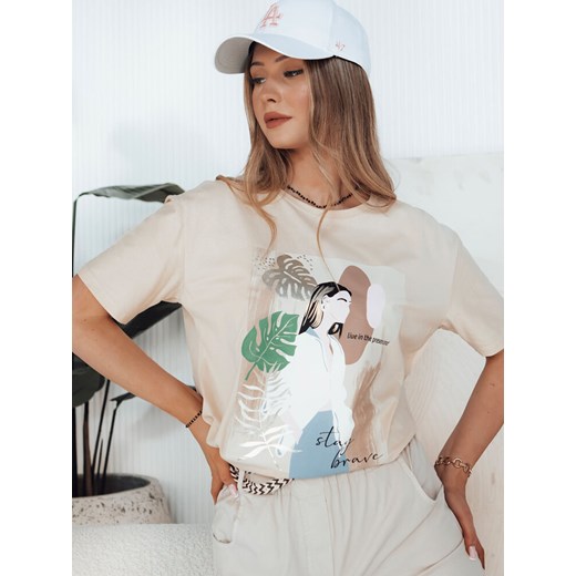 T-shirt damski BRAVIS brzoskwiniowy Dstreet RY2618 ze sklepu DSTREET.PL w kategorii Bluzki damskie - zdjęcie 173300017