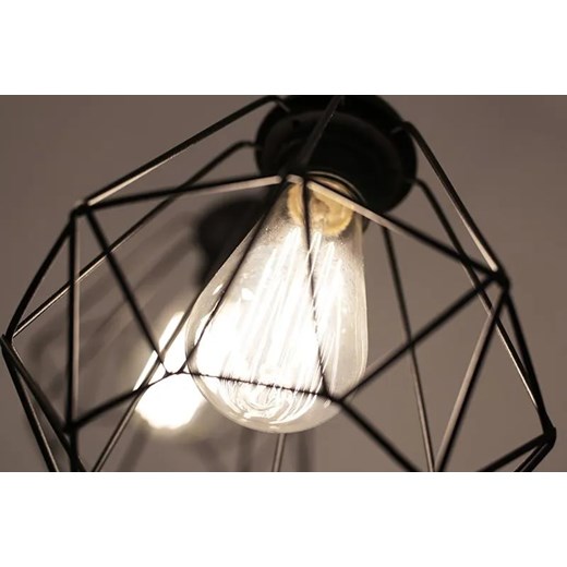 Czarna loftowa lampa wisząca nad stół - EX79-Loftis Lumes One Size Edinos.pl