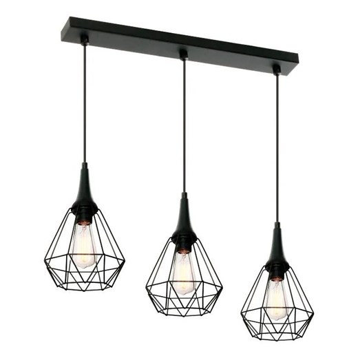 Czarna loftowa lampa wisząca nad stół - EX79-Lynx ze sklepu Edinos.pl w kategorii Lampy wiszące - zdjęcie 173300099