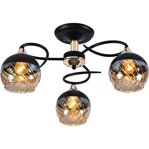 Czarno-złoty żyrandol w stylu glamour - EX755 P2-R71 ze sklepu Edinos.pl w kategorii Lampy wiszące - zdjęcie 173300158