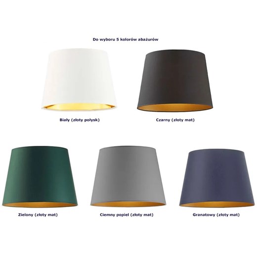 Lampa stołowa trójnóg na czarnym stelażu - EX920-Bergel - 5 kolorów Lumes One Size Edinos.pl wyprzedaż
