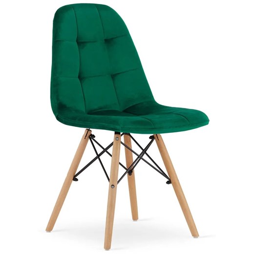 Komplet 4 zielonych krzeseł tapicerowanych - Zipro ze sklepu Edinos.pl w kategorii Krzesła - zdjęcie 173300338