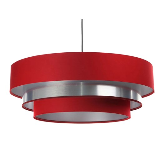 Czerwono-srebrna elegancka lampa wisząca nad stół - S458-Fina Lumes One Size Edinos.pl