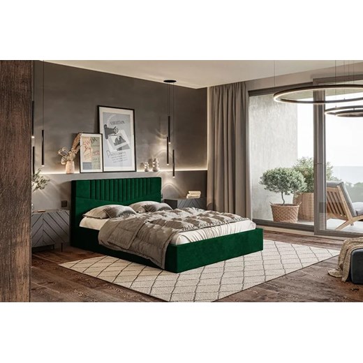 Tapicerowane łóżko 140x200 Landes 4X - 36 kolorów Elior One Size Edinos.pl