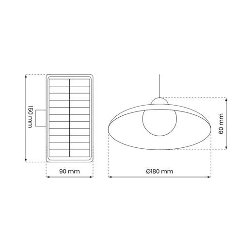 Wisząca lampa solarna na taras - N28-Solix Lumes One Size Edinos.pl okazja