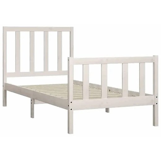 Białe drewniane łóżko 90x200 cm - Ingmar 3X Elior One Size Edinos.pl wyprzedaż