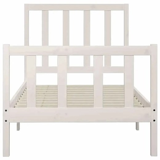 Białe drewniane łóżko 90x200 cm - Ingmar 3X Elior One Size Edinos.pl okazja