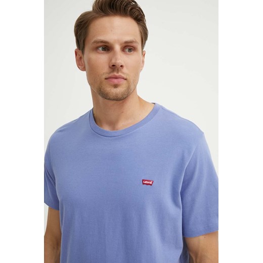 Levi&apos;s t-shirt bawełniany męski kolor fioletowy gładki XXL ANSWEAR.com