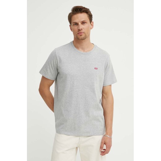 Levi&apos;s t-shirt bawełniany męski kolor szary gładki M ANSWEAR.com