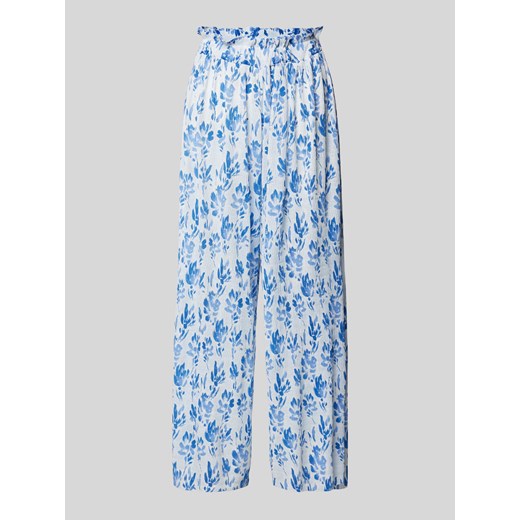 Spodnie materiałowe z szeroką nogawką i plisami ze sklepu Peek&Cloppenburg  w kategorii Spodnie damskie - zdjęcie 173302055