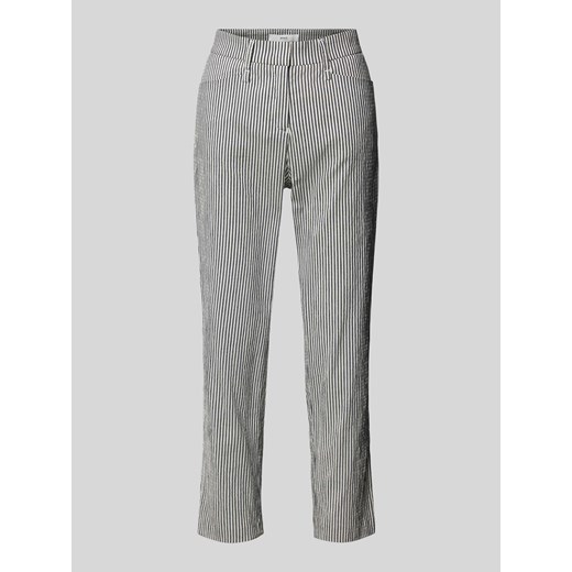 Spodnie materiałowe o kroju tapered fit ze wzorem w paski model ‘Mara’ ze sklepu Peek&Cloppenburg  w kategorii Spodnie damskie - zdjęcie 173302159