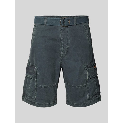 Szorty cargo o kroju regular fit z paskiem ze sklepu Peek&Cloppenburg  w kategorii Spodenki męskie - zdjęcie 173302286