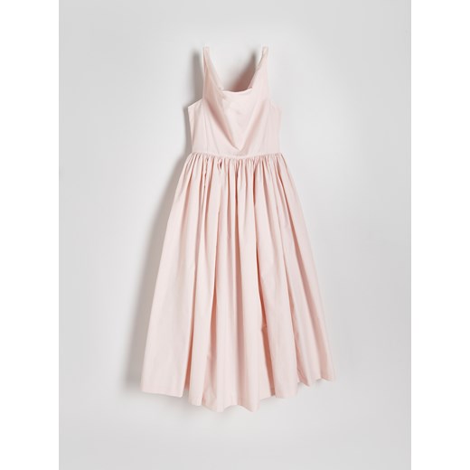 Reserved - Sukienka z ozdobnymi kokardami - pastelowy róż Reserved XL Reserved