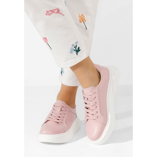 Różowe sneakersy damskie Jenina ze sklepu Zapatos w kategorii Trampki damskie - zdjęcie 173304537