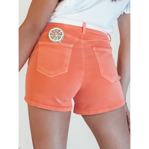 Szorty jeansowe damskie GLAMWEAR pomarańczowe Dstreet SY0358 Dstreet S okazyjna cena DSTREET.PL