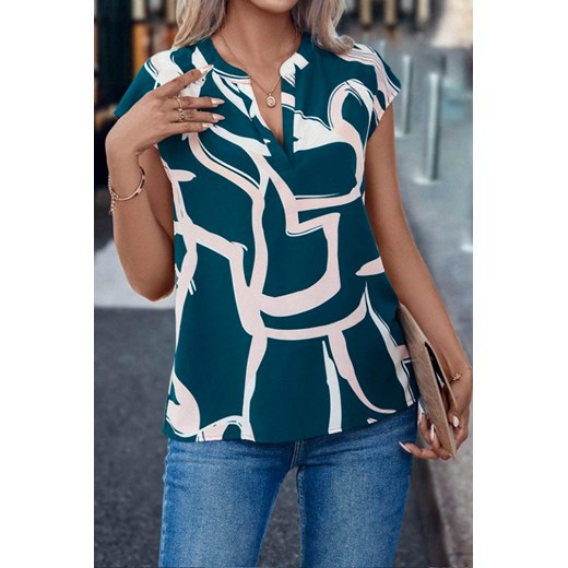 Bluzka GREFILDA PETROL ze sklepu Ivet Shop w kategorii Bluzki damskie - zdjęcie 173304805