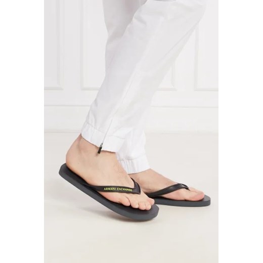 Klapki męskie Armani Exchange z tworzywa sztucznego bez zapięcia casual