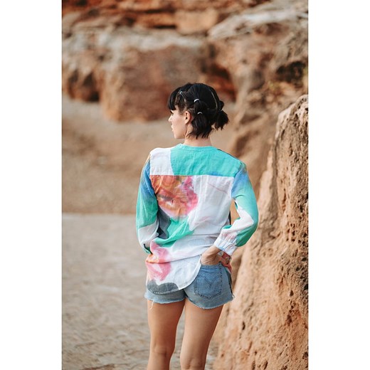 Isla Bonita by SIGRIS Bluzka w kolorze białym ze wzorem Isla Bonita By Sigris M okazja Limango Polska