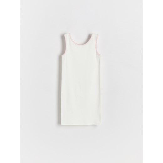 Reserved - Bawełniana sukienka - złamana biel ze sklepu Reserved w kategorii Sukienki dziewczęce - zdjęcie 173307008