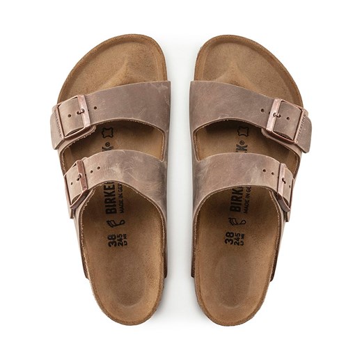 Birkenstock Skórzane klapki &quot;Arizona&quot; w kolorze jasnobrązowym 39 Limango Polska okazja