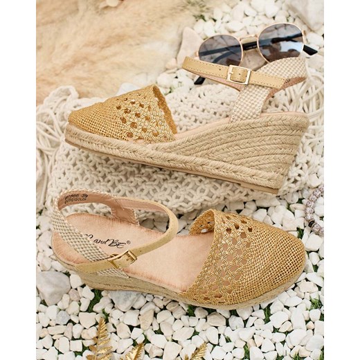 Espadryle damskie Royalfashion.pl na lato casual na koturnie z tkaniny