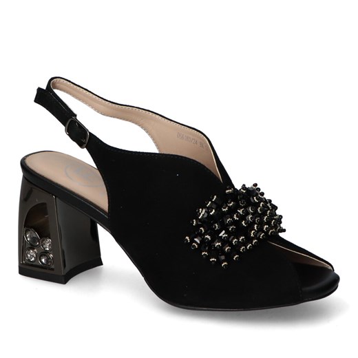 Sandały Filippo DS6180/24BK SU Czarne zamsz ze sklepu Arturo-obuwie w kategorii Sandały damskie - zdjęcie 173308636